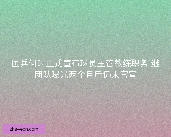 国乒何时正式宣布球员主管教练职务 继团队曝光两个月后仍未官宣