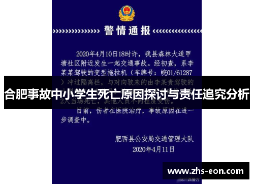 合肥事故中小学生死亡原因探讨与责任追究分析